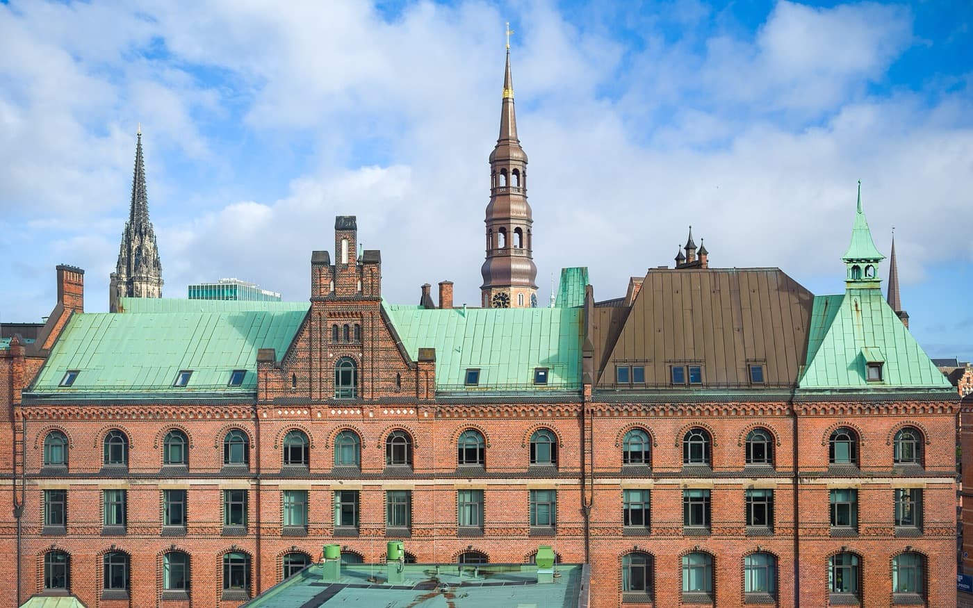 Warehouses along a canal in Hamburg’s Speicherstadt